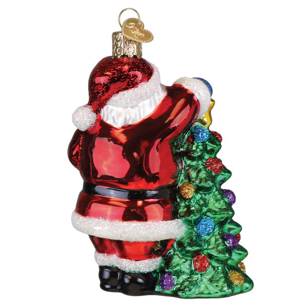 2025 Santa with Tree Dated Ornament