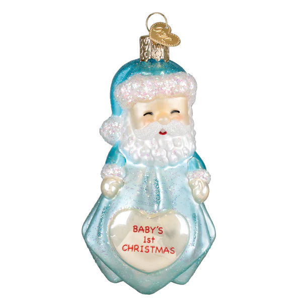 Baby Boy's 1st Santa Lovey Ornament
