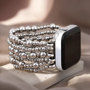 Platinum Demure Stretchy Apple Watch Band