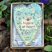 Hippie at Heart Pottery Ornament