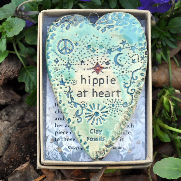 Hippie at Heart Pottery Ornament