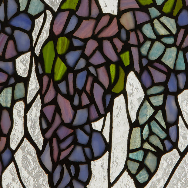 12" H Irises Stained Glass Window Panel