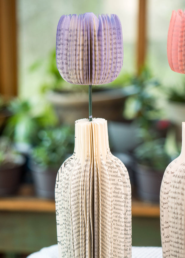 Book Flower with Vase