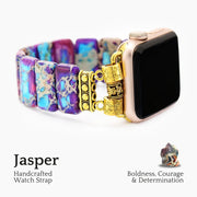 Majestic Tibetan Jasper Stretchy Apple Watch Band