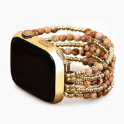 Golden Earth Jasper Stretch Apple Watch Band