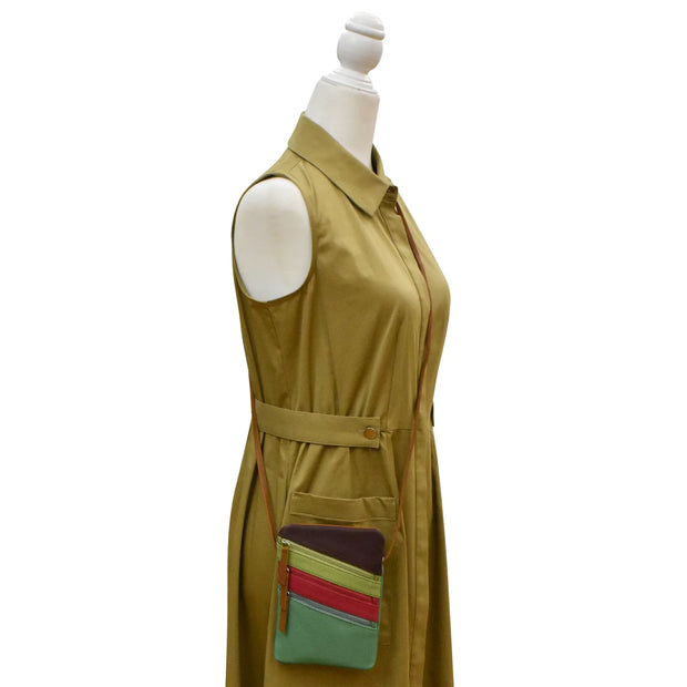 Small Triple Zip Crossbody