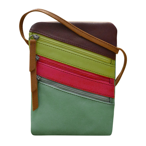 Small Triple Zip Crossbody