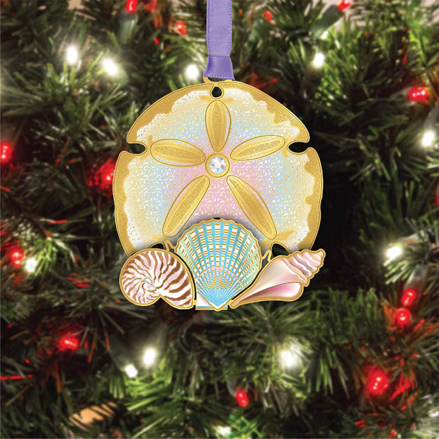 Sand Dollar Collage Ornament