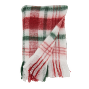 Faux Mohair Plaid Throw