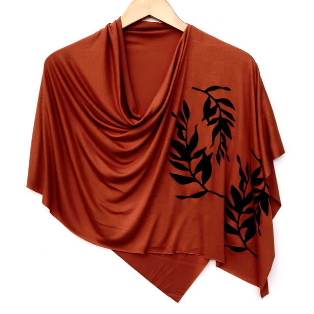 Botanical Poncho Collection Black Ink