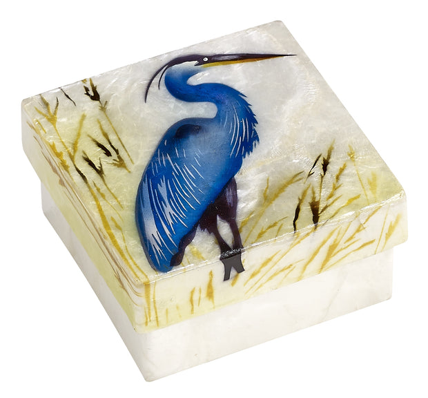 3" x 3" Capiz Painted Boxes, assorted designs