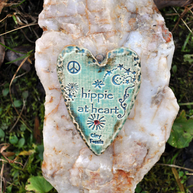 Hippie at Heart Pottery Ornament