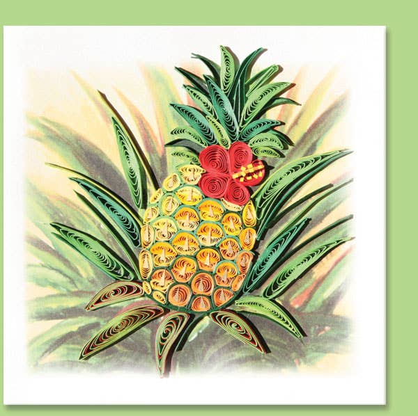 Pineapple Hibiscus Quilling Card