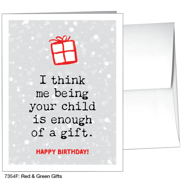 Red & Green Gifts Greeting Card