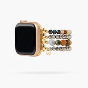 Agate Pearl Cascade Stretchy Apple Watch Band