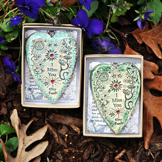 I Miss You Pottery Ornament