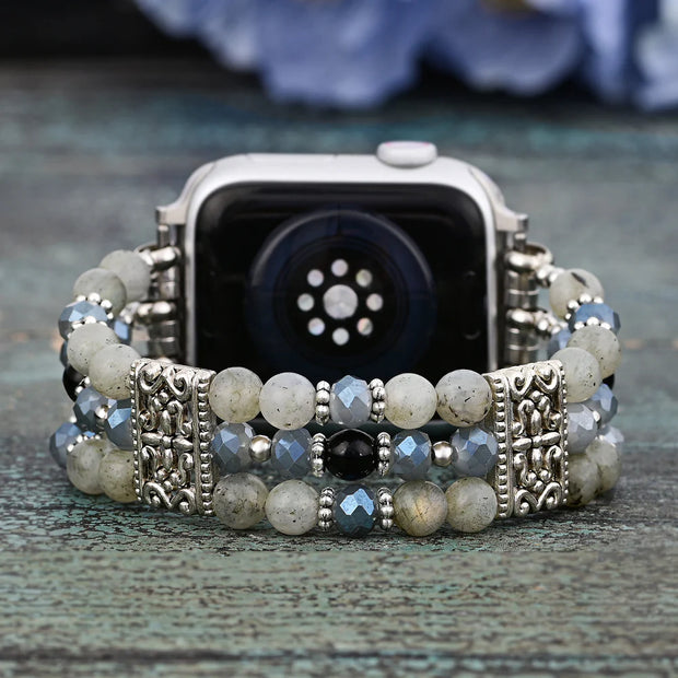 Artisanal Labradorite Indigio Stretch Apple Watch Band
