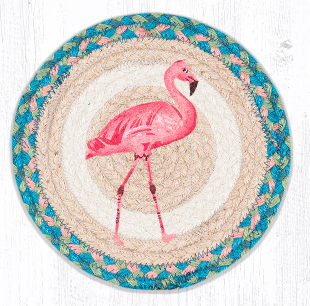 10” Jute Flamingo Trivet