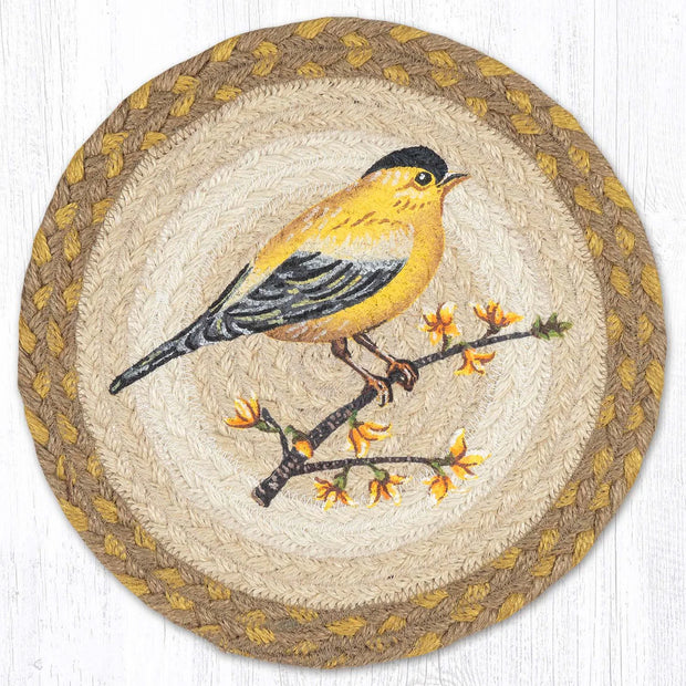 10" Jute Golfinch Round Trivet