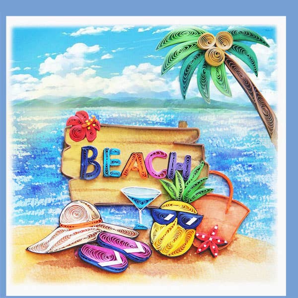 Beach Memories Quilling Card