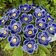 Ceramic Dark Blue Plum Blossom Stake