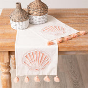 Sea Shell Table Runner with Tassels, 72"