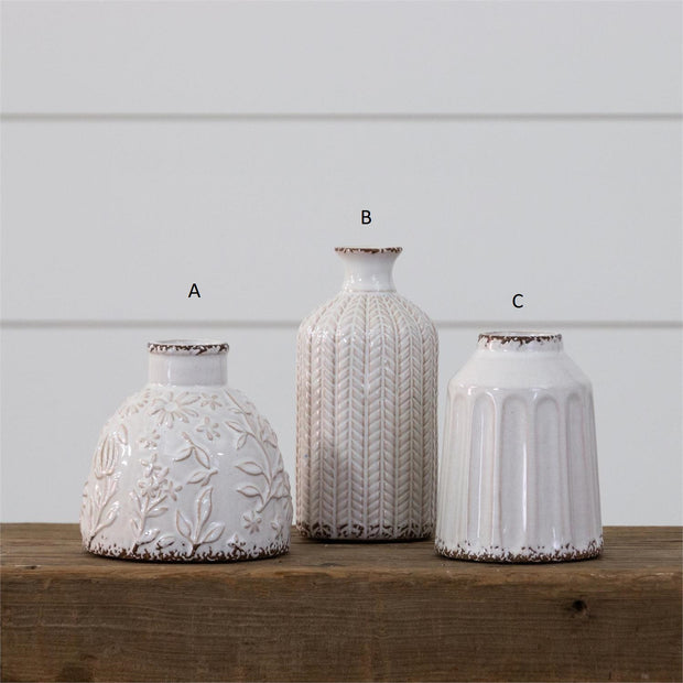 Textured Pattern Vases, 3 styles