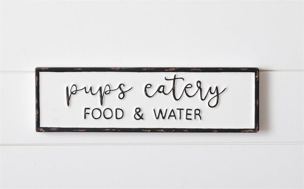 Pups Eatery Metal Sign