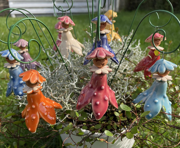 Hanging Colorful Flower Fairy on Stem