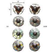 Mini Stained Glass Accent Lamps, 4 Colors