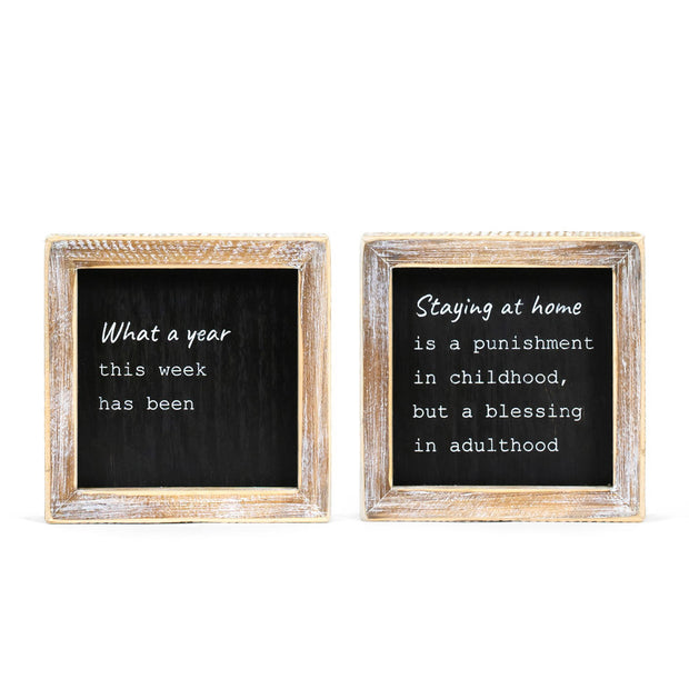 Year/Home Reversible Sign 5"x5"
