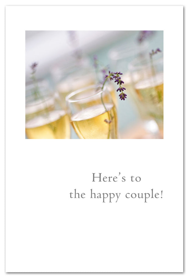 Champagne & Lavendar Wedding Card