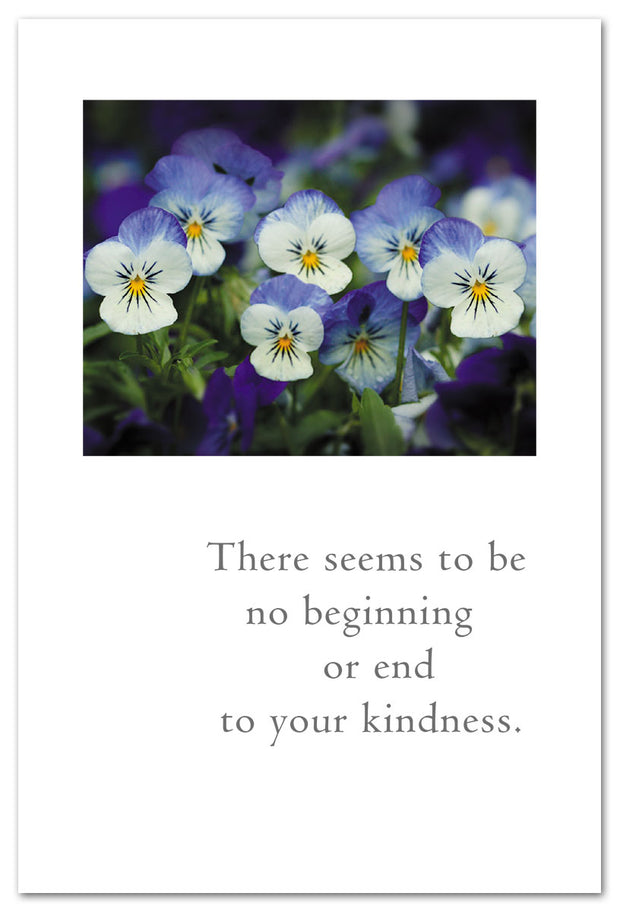 Blue & White Pansies Thank You Card