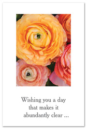 Colorful Ranunculus Birthday Card