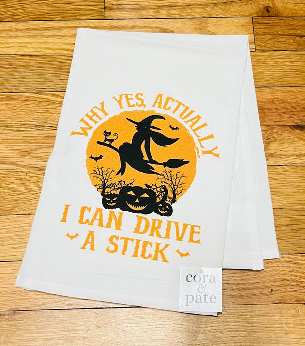 Drive a Stick Flour Sack Towel