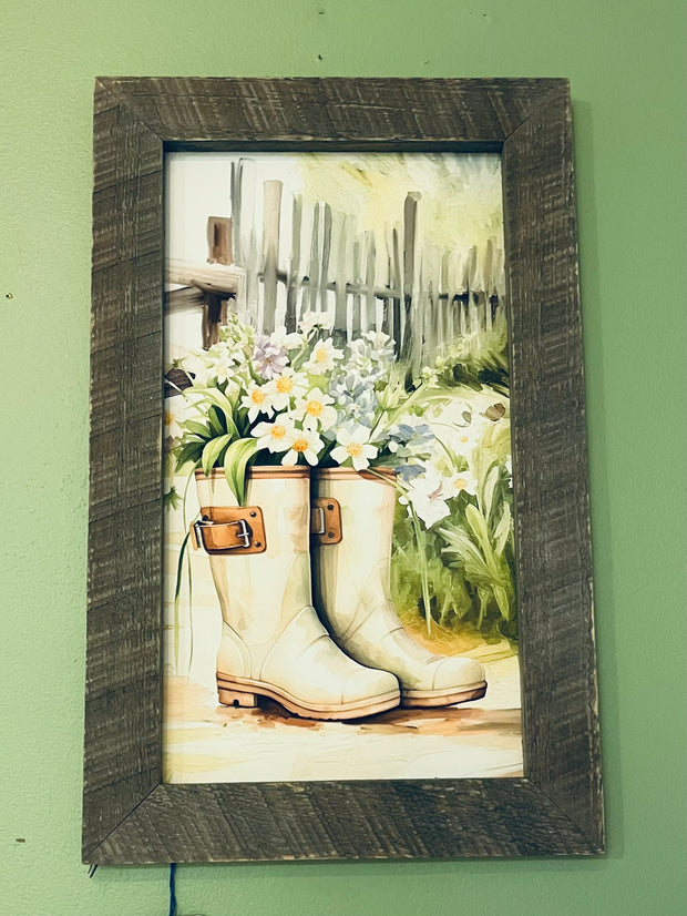 Gardening Boots 2 Wall Art, 16" x 10"
