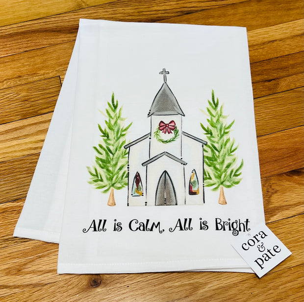 Holiday Church Flour Sack Towel