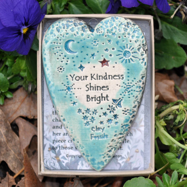 Kindness Shines Pottery Ornament