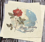 Rose Happy Birthday Plantable Greeting Card