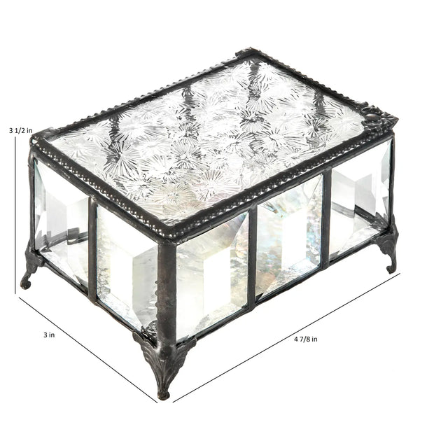 Clear Crystal Glass Jewelry Box