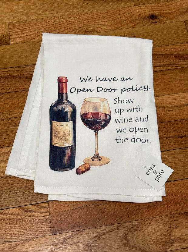Open Door Policy Flour Sack Towel
