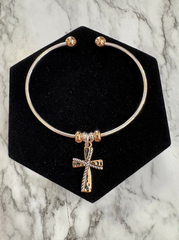 Be the Light Two Tone Cuff Bracelet - 4 styles