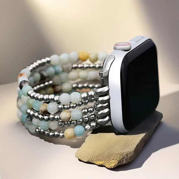 Amazonite Brilliance Stretch Apple Watch Band