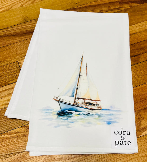 Sailboat Flour Sack Towel