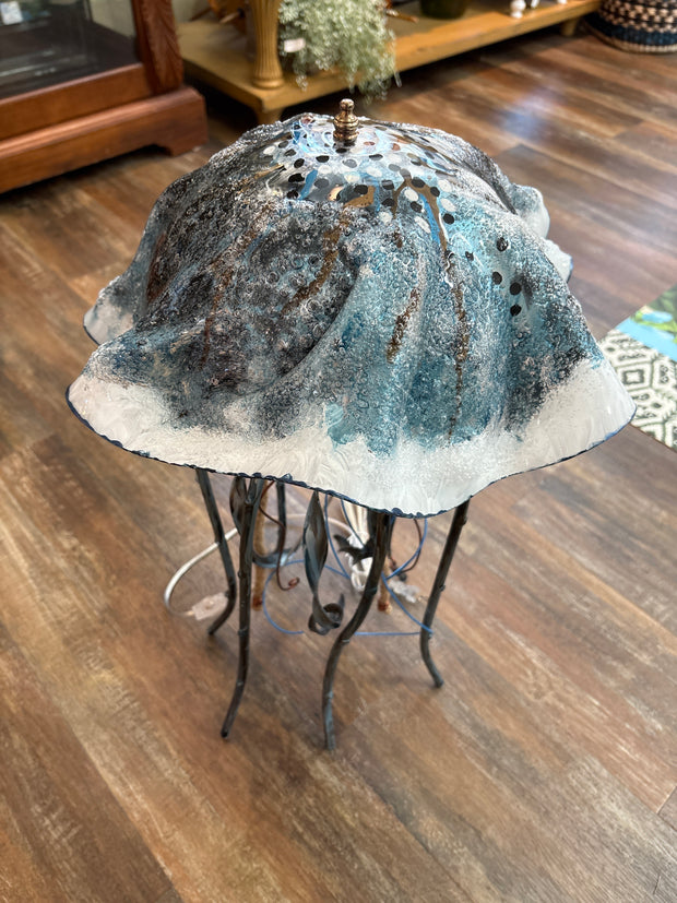 Sculpted Large Jellyfish Lamp