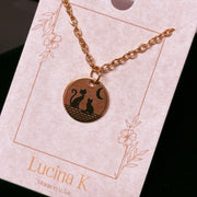 Cat + Kittens Necklace, many options