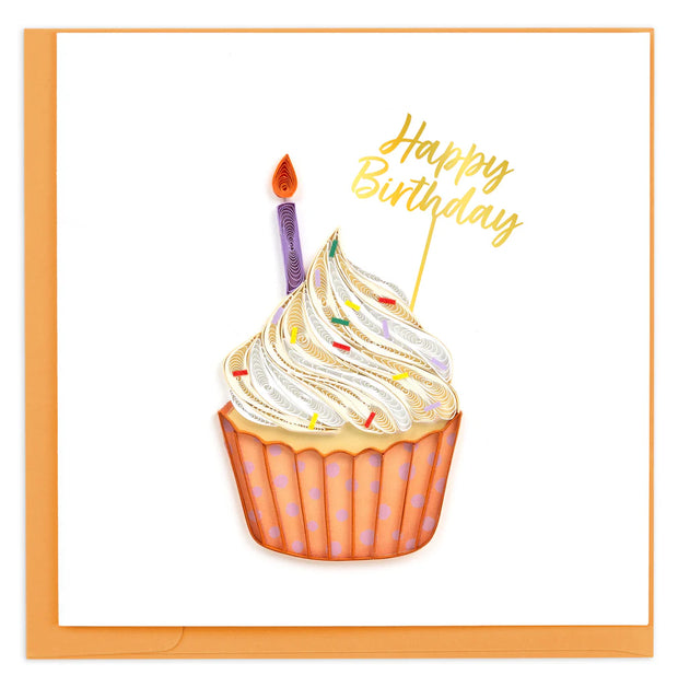 Polka Dot Cupcakes Quilling Card