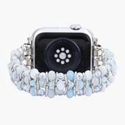 Aquamarine Sapphire Braided Apple Watch Band
