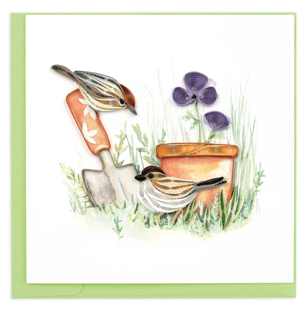 Garden Sparrow Quilling Card