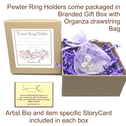 Dogwood Pewter Ring Holder